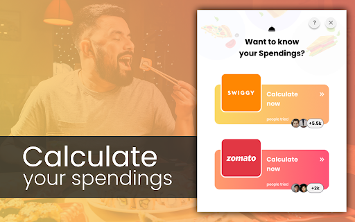 Spending Calculator for Swiggy™ and Zomato™ screenshot