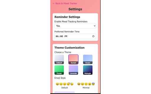 Mood Tracker screenshot