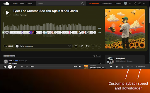 SoundCloud Downloader And Playback Speed screenshot