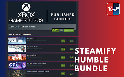 Steamify Humble Bundle screenshot