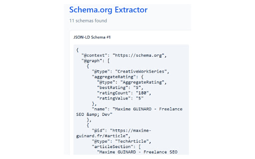Schema.org Extractor & Validator screenshot