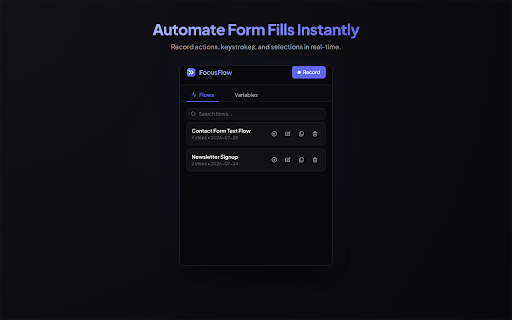 FocusFlow - Form Filler & Web Automation screenshot