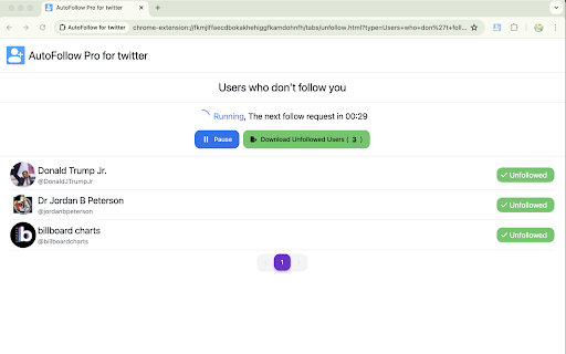 Twitter AutoFollow Pro screenshot