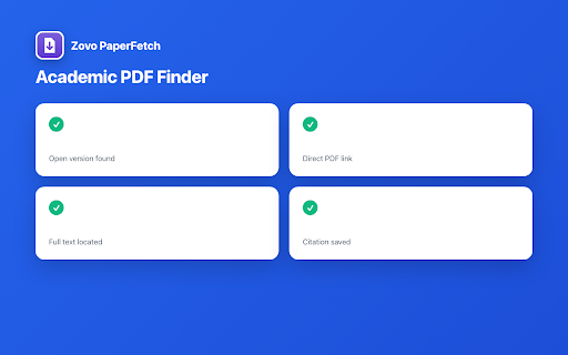 Zovo PaperFetch - Academic PDF Finder screenshot