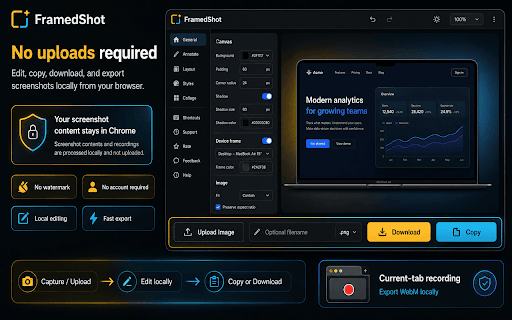 FramedShot: Screenshot Frames, Mockup & Editor screenshot