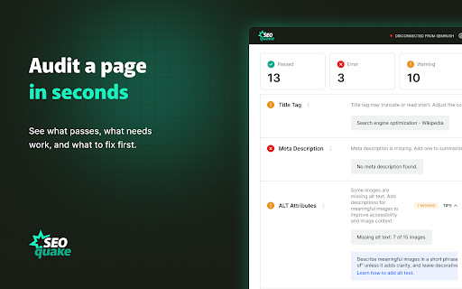 SEOquake: On-Page SEO Checker screenshot