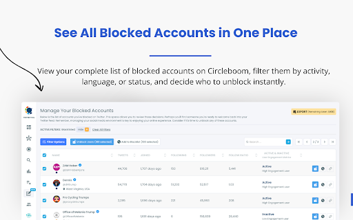 Mass UnBlock Twitter screenshot
