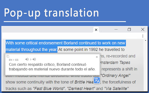 Tab Translate screenshot