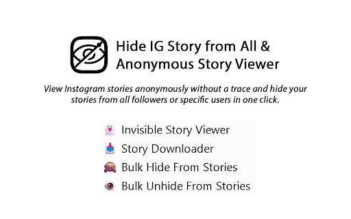 Hide IG Story from All & Anonymous Story Viewer screenshot