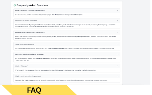 Apollo.io Scraper: Export Apollo Leads screenshot