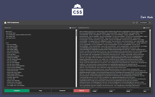 CSS Compressor screenshot