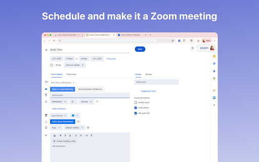 Zoom Chrome Extension For Defense screenshot