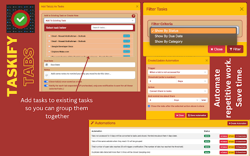 Taskify Tabs screenshot