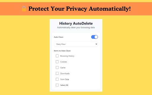 History AutoDelete - Tabbee screenshot