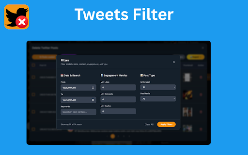 Delete X Tweets - Remove Twitter Posts screenshot