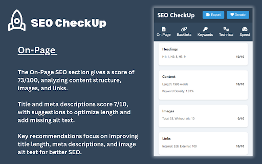 SEO CheckUp:Improve Rankings with Detailed Audits screenshot