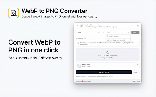 WebP to PNG screenshot