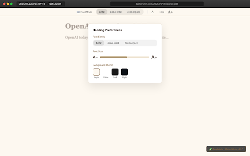 ReadMode - Reader View & Highlights screenshot