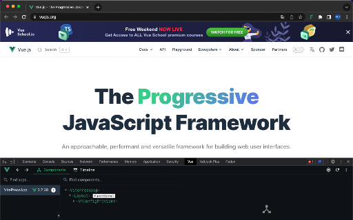 Vue force dev screenshot