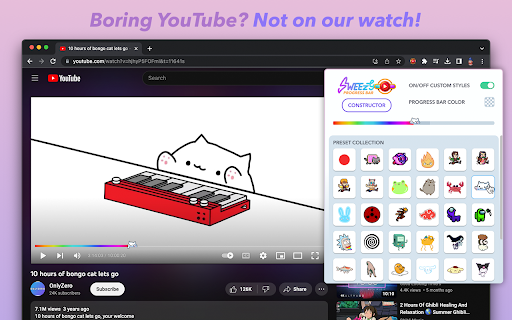 Sweezy Custom Progress Bar for Youtube™ screenshot