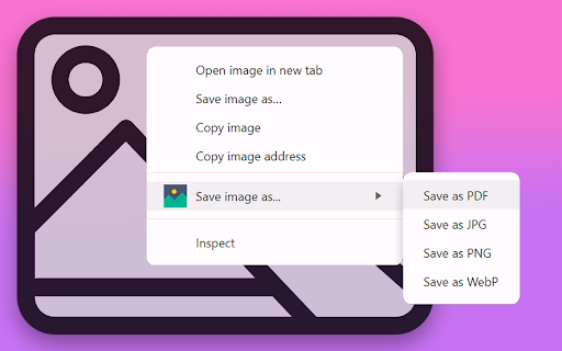 Save image as PDF screenshot
