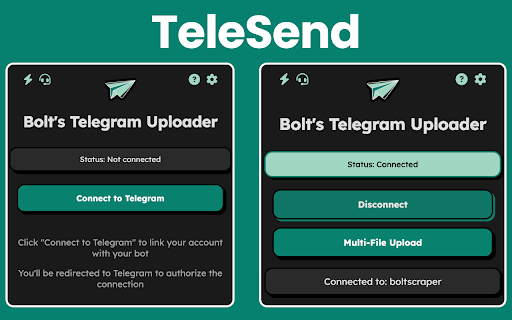 TeleSend - Instant Telegram file uploads screenshot