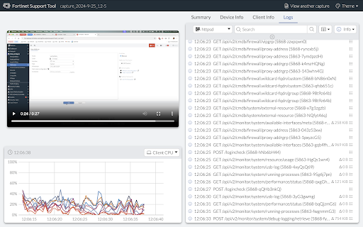 Fortinet Support Tool screenshot