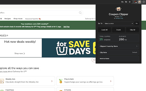 Coupon Clipper screenshot