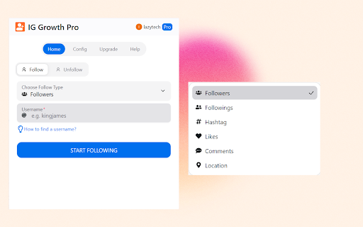 IG Growth Pro - Auto Follow & Unfollow screenshot