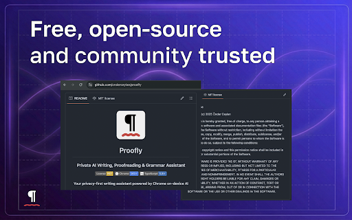Proofly - Private AI Writing, Proofreading & Grammar Assistant screenshot