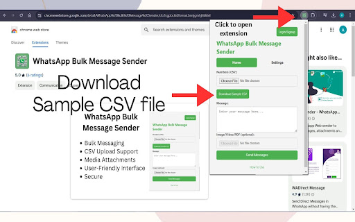 WhatsApp Bulk Message Sender screenshot
