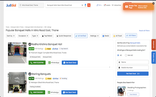 JD Scraper Pro – Unlimited JustDial Data Extractor screenshot