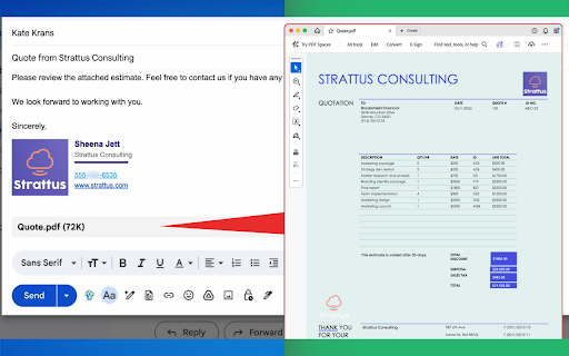 Attach Files as PDF screenshot