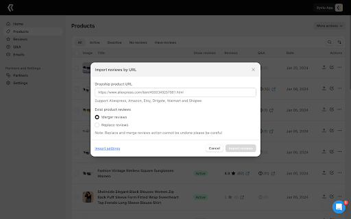 Ryviu - Import reviews screenshot