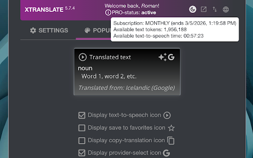 XTranslate screenshot
