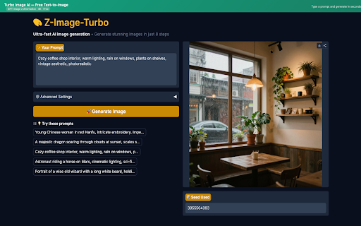 Turbo Image AI — Free Text-to-Image · GPT Image 2 Alternative screenshot