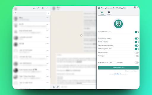 Privacy Extension For WhatsApp Web - wabulk.net screenshot