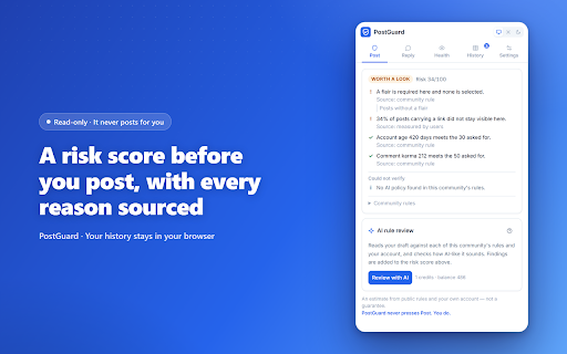 PostGuard for Reddit screenshot