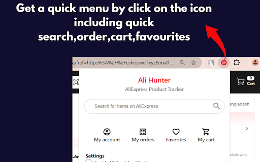 Ali Hunter - Aliexpress Product Tracker screenshot