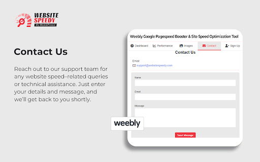 Weebly Google Pagespeed Booster & Site Speed Optimization Tool screenshot