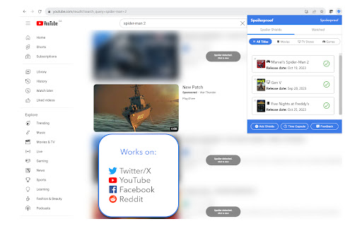 Spoilerproof: The 1-Click Spoiler Block screenshot