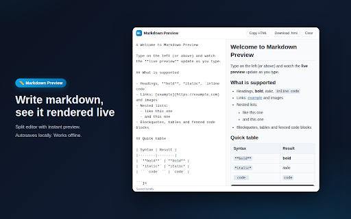 Markdown Preview - Live Editor & Viewer screenshot