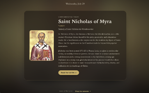 Saint of the Day — Orthodox Calendar screenshot