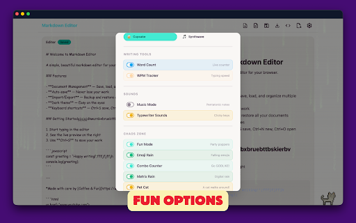 Markdown Editor for Chrome™ screenshot