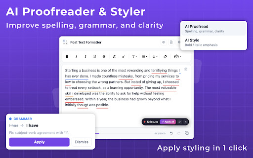 LinkedIn Text Formatter: Bold Text & 20+ Fonts | Post Formatter screenshot