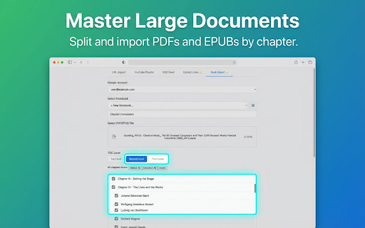 NoteKitLM for NotebookLM: Better Workflow for Books, Web & ChatGPT Research screenshot