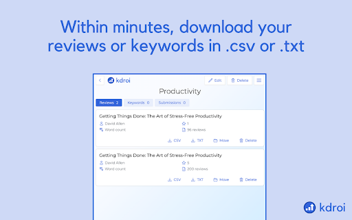 KDROI – Book Marketing Tools for Authors screenshot