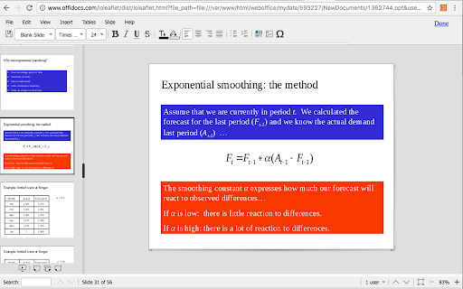PPT slides editor screenshot