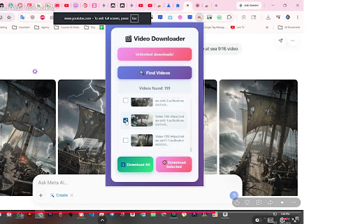 FREE & Bulk Meta AI Video Downloader. screenshot