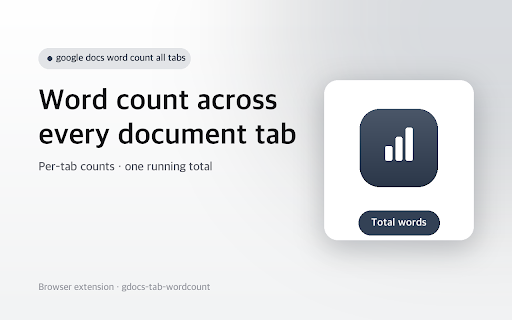 Word Count for All Tabs in Google Docs screenshot